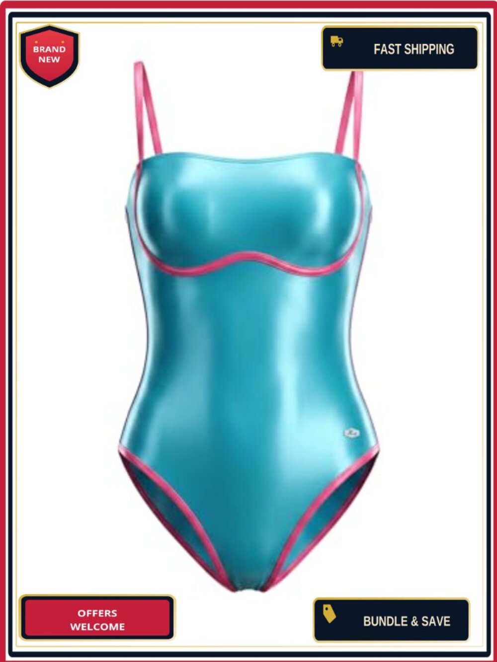 Silky Satin One Piece Swimsuit Nylon Spandex Bodysuit Cosplay Swimwear